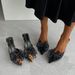 Bowknot Closed-Toe Mules For Women 2025 Spring/Summer New European And American Sexy Stiletto Heel Plus Size_vogvips.com