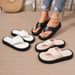 Women's plus Size Platform Slippers Lightweight Solid Color Outdoor Wearable Shoes_vogvips.com
