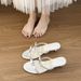 Women's High Heeled Sandals Versatile Easy to Wear Simple Bow Adorned Stiletto Heeled Open Toe Sandals_vogvips.com
