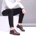 Men’s Shoes casual leather shoes round toe men's dress single shoes_vogvips.com