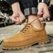 New Leather Spring Men's Shoes High-top Men's Heightening Tooling Martin Boots_vogvips.com