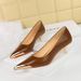 3739-A25 Retro European American Style Party Thin Heel Metal Pointed Toe Shallow Mouth Slimming Spring And Autumn_vogvips.com