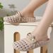 New Summer Style Women's Closed-toe Shoes, Fashionable Cross-border Breathable Soft-soled Non-slip Perforated Slippers_vogvips.com