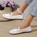 Plus Size Women's Metal Chain Slip-On Loafers Soft Soled Casual Shoes Autumn Export Style Single Shoes_vogvips.com