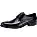 New leather men's leather shoes wholesaler business formal British lace-up retro trend men's shoes Derby shoes_vogvips.com
