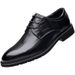 100% Full Business Formal Leather Casual Breathable Men's British Korean Version Pointed Groom's Wedding Shoes_vogvips.com