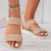 Women's Fashion Trend Anti-slip Wear Comfortable Matching Color Sole Pure Black Shoelace Flat Sandals_vogvips.com