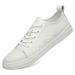 Men's Round Head Leather Men's Board Shoes Front Lace-up Low-heeled Board Shoes Casual Men's Shoes Single Shoes_vogvips.com