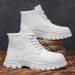 2025 Autumn New White Martin Shoes Casual Work Non-Slip Wear-Resistant Trendy Large Size Men's Boots_vogvips.com