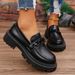 Large Size Loafer Small Shoes For Women Black Platform Small Shoes For Women Small Single Shoes_vogvips.com