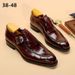 British Style Business Formal Leather For Men Low-top Pointed Buckle Monk Groom Wedding European And American Fashion_vogvips.com