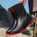 German Outdoor Mid-calf Water Fishing Waterproof Shoes, Men's Delivery Rider Rain Boots, Rubber Shoes For Spring And_vogvips.com