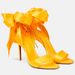 Stiletto Heeled Satin Sandals with round Toe Ankle Strap Bow Roman Open Toe plus Size Women's Shoes_vogvips.com