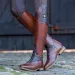 Women's Equestrian Leather Knee High Shoes Vintage Horse Autumn Winter Mountain Riding Boots Botas Mujer_vogvips.com