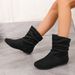 Slip-On Low-Cut Fashionable Casual Stretch Ultra-Low Tube Women's Boots_vogvips.com