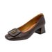 MTX Sheepskin Version ~ Comfortable High Heels For Women, Outdoor Wear, High-End Thick Heel Single Shoes, 2025 Spring New_vogvips.com