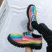 Women's Shoes Brogue Patent Leather British Style Of Social Nightclub Fashion Personality Heightening Casual Trendy Men's Gold Leather Shoes Rainbow_vogvips.com