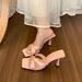 Vintage French Open-Toe Stiletto For Women Summer Outdoor Evening Style Elegant High Heel Slide Sandals_vogvips.com