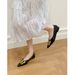 2026 Spring New Style Thin Heel Pointed Toe High Heels With BB Letter Buckle, Black Patent Leather Versatile Shallow-Cut_vogvips.com