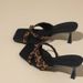 French Leopard Print Criss-cross Thong Sandals - Women's Spring/summer New Arrival - Stylish, Stiletto Heel, Sexy, Slimming, Outdoor Wear_vogvips.com