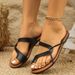 Women's Plus Size Flat Toe Sandals Lightweight Beach Slippers Summer New Style Simple_vogvips.com