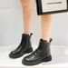 Martin Children's Winter New Versatile Slimming Leather Surface Waterproof Thick Sole With Plush Warm Cotton Boots_vogvips.com