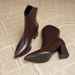 Vintage Martin Short Autumn Winter New High Heels Metal Chunky Heel Pointed Toe Women's Slim Boots_vogvips.com