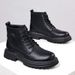 European Warm Series Men's Martin 2025 New High-top Thick-soled British Style Trendy Warm Fleece-lined Work Boots_vogvips.com