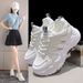 Popular Versatile High-style Dad For Women, White Sneakers, 2024 Spring And Autumn New Thick-soled Running, Sports_vogvips.com