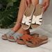 Wedge Vintage Anti-Slip Leather Slippers Premium Orthopedic Sandals Casual Platform Retro Shoes Home Slides Women_vogvips.com