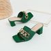 Fashionabl High-hld Summr Chain Sandals, Chunky Hl Squar-tod Fly-knit Shos, Womn's Europan And Amrican_vogvips.com