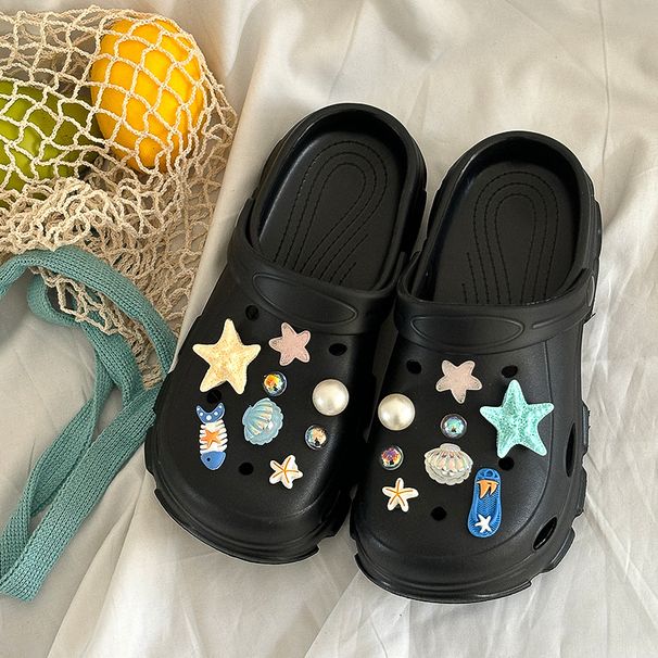 Summer Vacation Wind Starfish Hole Shoes Women's 2026 New Ultra-light Soft-soled Seaside Beach Bag Head Sandals_vogvips.com