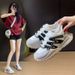 thick-soled Little White Shoes Women's Versatile Breathable Student Board Shoes Casual Shoes Increase Orgasm_vogvips.com