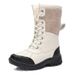 2025 Winter New Women's Leather Boots Martin Boots High Top Leather Shoes Fashion Women's Cotton Shoes On Both Sides_vogvips.com