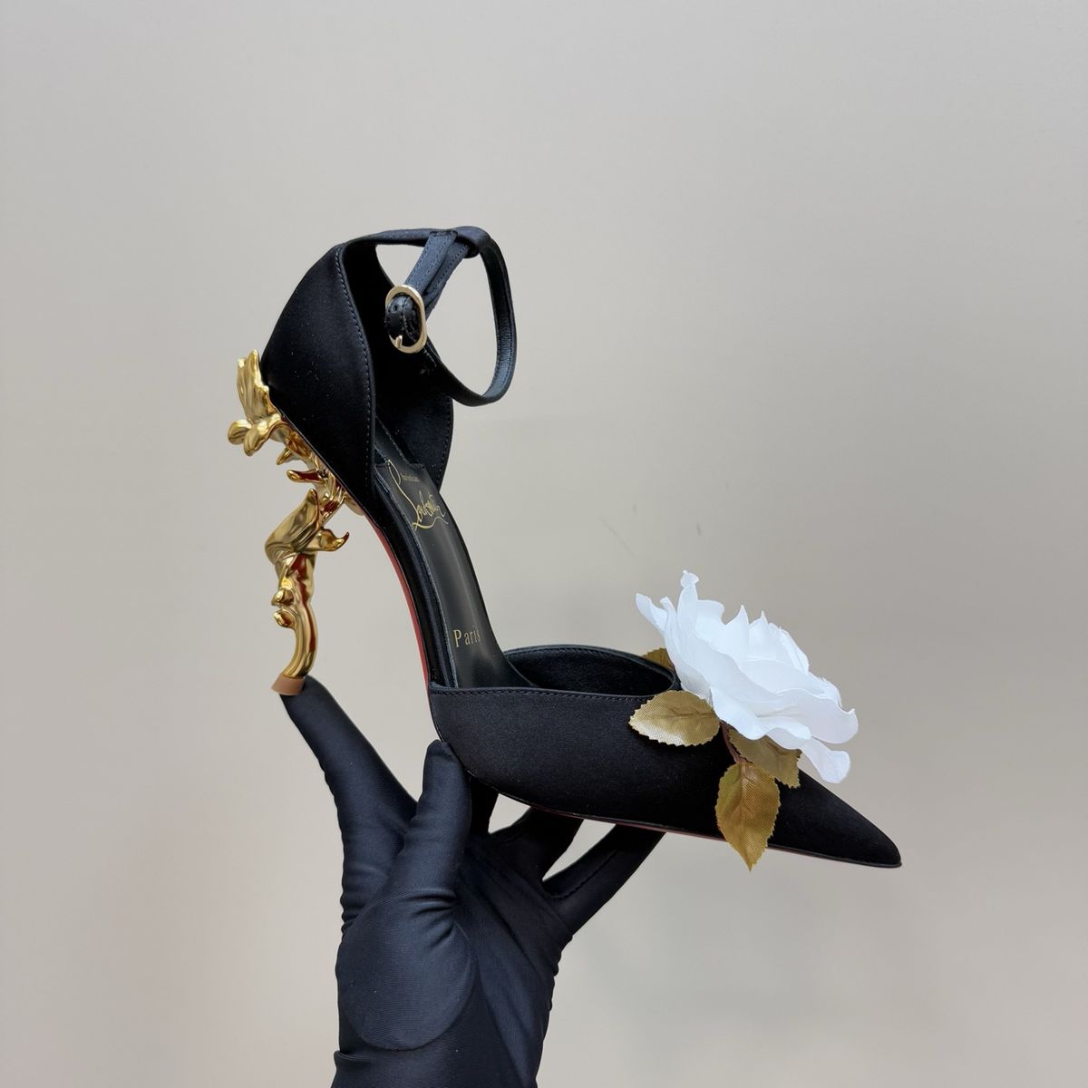 2025 Pointed Toe Hollow Women's Fashion Color Block Flower High Heels Single Fashionable Temperament Shallow Mouth Shoes_vogvips.com