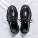 Euro Step 2025 Spring And Autumn New Solid Color Heel British Style Low Top Black Casual Thick Sole Brogue Business Shoes 4735-R_vogvips.com
