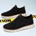 Men's Spring And Autumn New Breathable British Style Casual Flyknit Large Running Shoes_vogvips.com