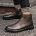 European Warm Series 2025 Winter Slip-On Zipper Martin Lightweight Versatile Personality Trendy Shoes Fleece-Lined Warm High-Top Work Boots_vogvips.com