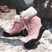 Martin Boots For Women With Plush Outdoor Snow Boots, Waterproof And Anti Slip High Top Cotton Shoes For Women_vogvips.com