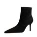Women's Shoes Simple Stiletto High Heel Suede Pointed Toe Sexy Nightclub Slim High Heel Boots Short Women's Short Boots_vogvips.com