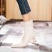 Women's Short Boots High Heel British Style 2025 New Women's Boots Mid-Calf Pointed Toe Fashion Boots Chunky Heel Spring Autumn Ma_vogvips.com
