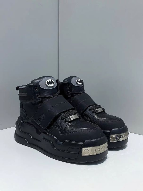 Newan Style High-Top Men's Shoes With Color-Blocking, Metal Buckle, Thick Sole, Height-Increasing Design, Casual_vogvips.com