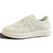 Thick-Soled Height-Increasing White Sneakers Genuine Leather Breathable Round-Toe Lace-Up Low-Top Men's Versatile Sports_vogvips.com