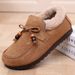 Fleece-Lined Cotton For Women 2025 Autumn Winter New Comfortable Warm Slip-On Loafers Fluffy Shoes_vogvips.com