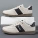 Euro Step White Sneakers Students, Trendy Versatile Casual Shoes, Fashionable Sports For Men, Leather Surface Agan De Xun Shoes_vogvips.com