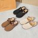 Women's Shallow Mouth Bag Head Slippers Women's Shoes Flying Woven Breathable Flat Shoes Casual Shoes Lazy Shoes Single Shoes_vogvips.com