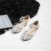 MTX Pearl Princess 2025 Spring New Children's Hollow Closed-Toe High Heel Sandals Little Girls' Performance Dress Shoes_vogvips.com