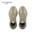 VICKI BROWN Men's Logo Print Patchwork Leather Platform Sneakers, Soft Padded Insole Comfort Non Slip Rubber Sole Fashion Casual Daily Walking Shoes_vogvips.com
