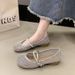 Loose Ankle Shoes Mary Jane Women's Shoes 2026 New Summer Woven Sandals_vogvips.com