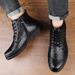 Martin Boots Men's Invisible Inner Heightening Shoes High-top Casual Leather Shoes Warm Cotton Shoes Retro Tooling Shoes Tide_vogvips.com